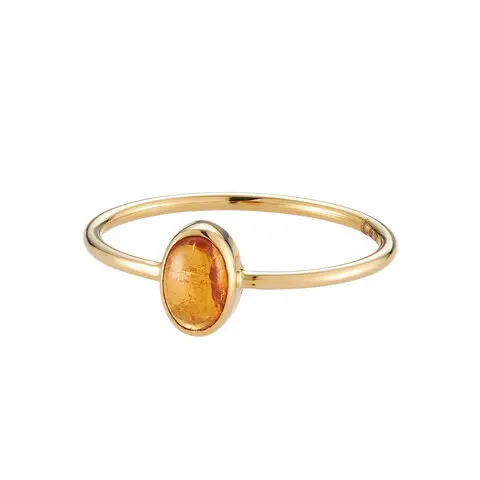 LAB184 кольцо с турмалином 16.5 размера (лимонное золото)