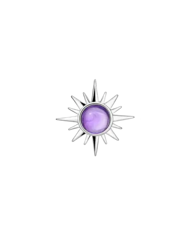 подвеска POLAR с аметистом (родирование)