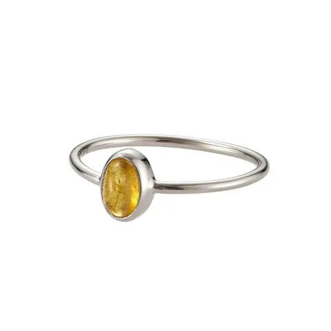 LAB179 кольцо с турмалином 16.5 размера (белое золото)