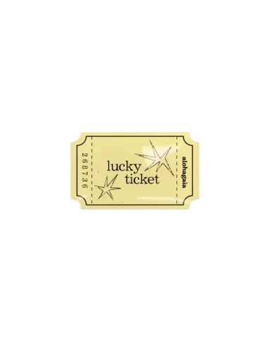 объемный стикер LUCKY TICKET