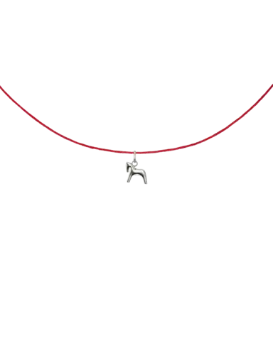 подвеска BURDO из стали на хлопковом красном шнурке