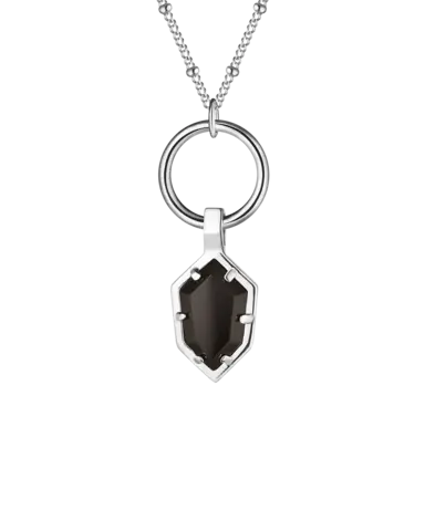 колье HONU с черным ониксом на цепочке