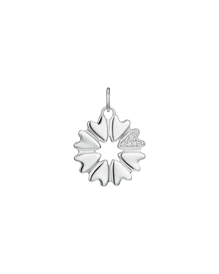 подвеска  FLOVER с белым топазом