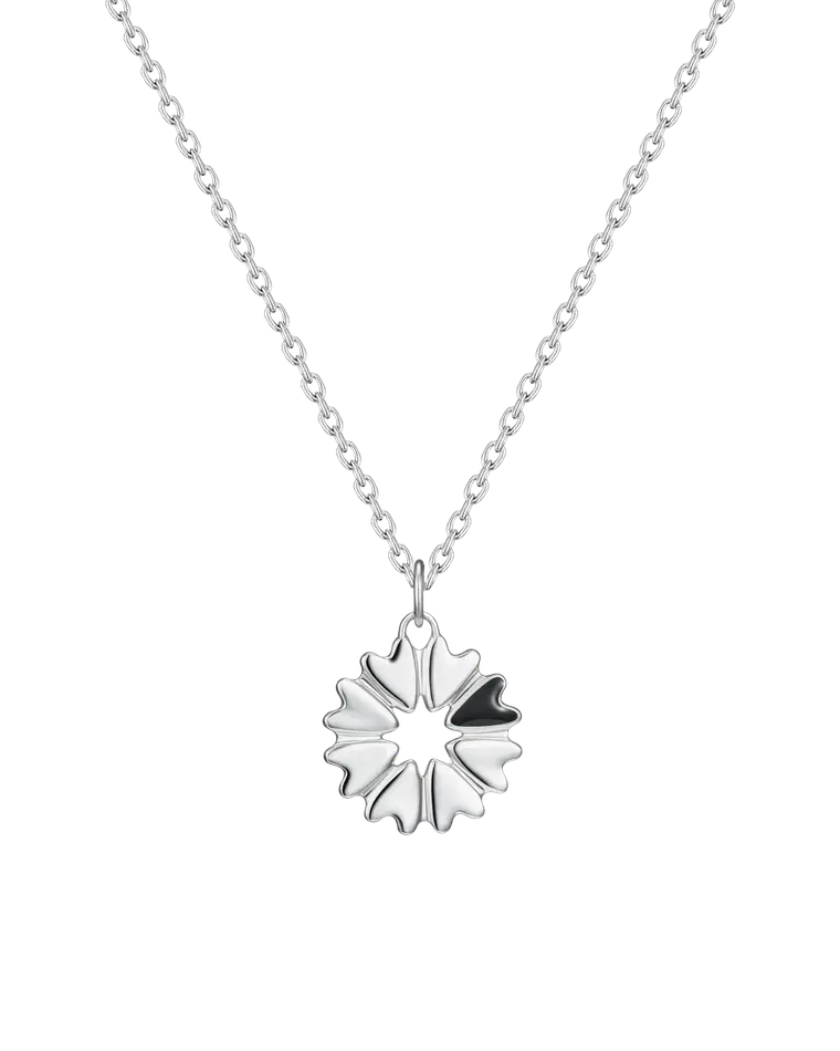 подвеска FLOVER c черной эмалью на цепочке 45-50 см