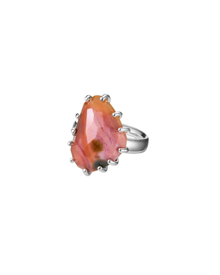 кольцо ocean bloom 17.0 размер (яшма)