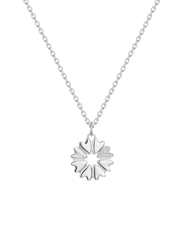 подвеска FLOVER c белым топазом на цепочке 45-50 см