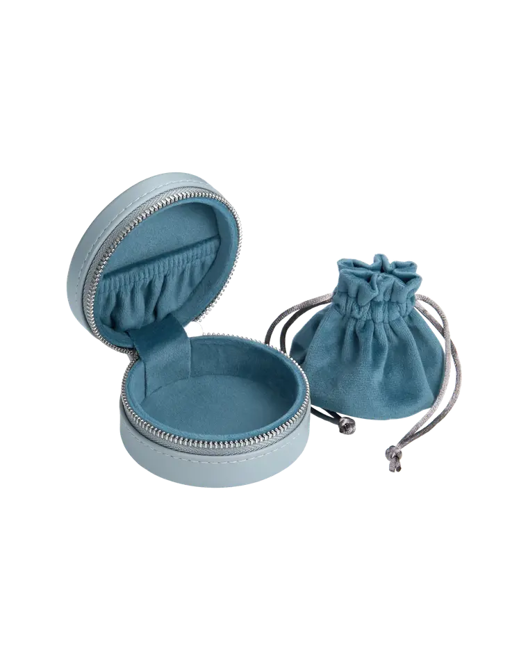 кейс для украшений голубой