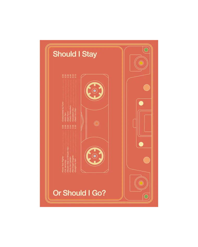 постер should i stay (red)