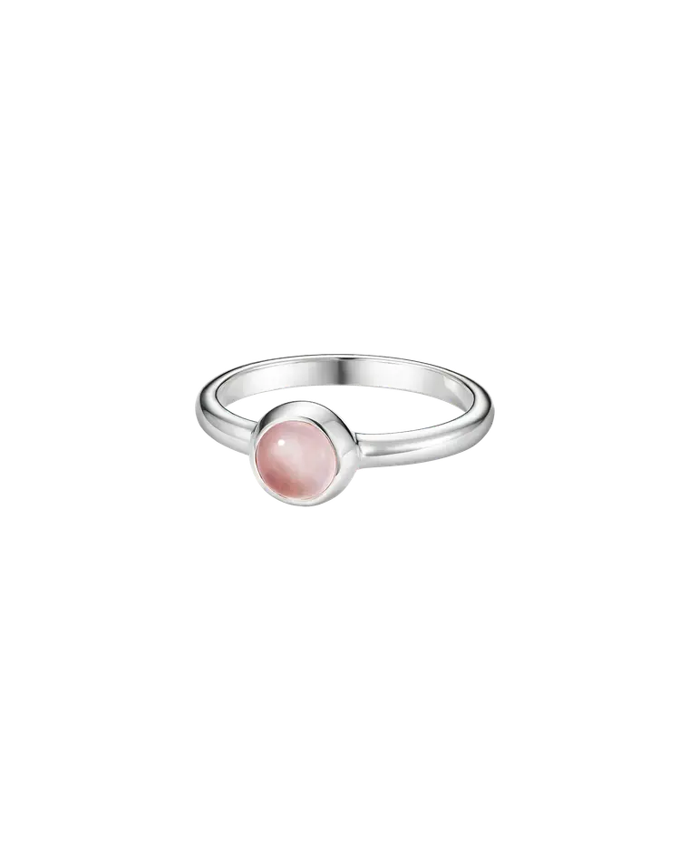 кольцо ALPHA с розовым кварцем