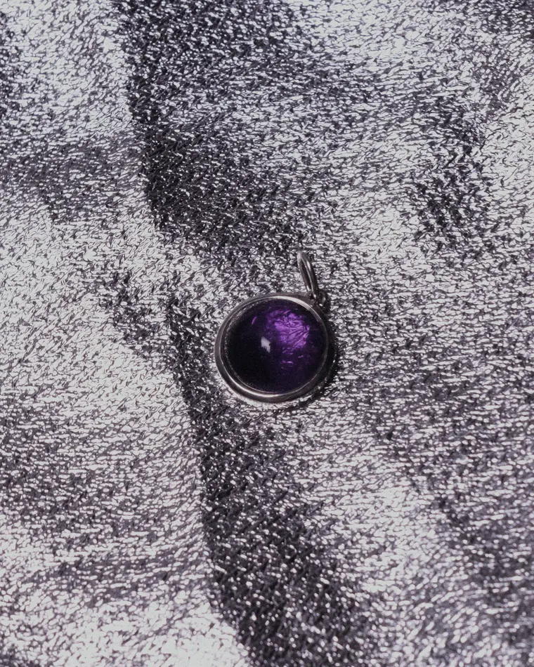 подвеска cabo с аметистом на цепочке 45-50 см