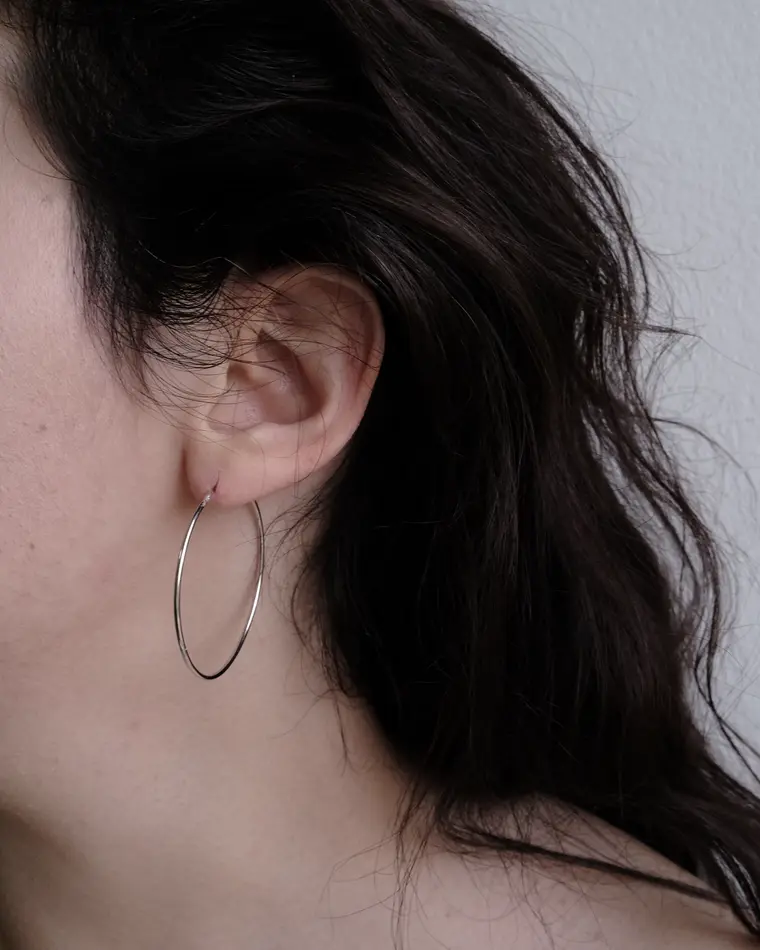 серьги конго 40 мм (родирование)