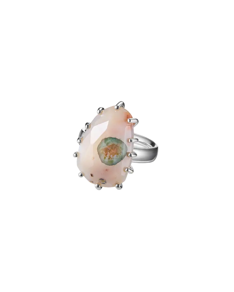 кольцо ocean bloom 16.0 размер (яшма)