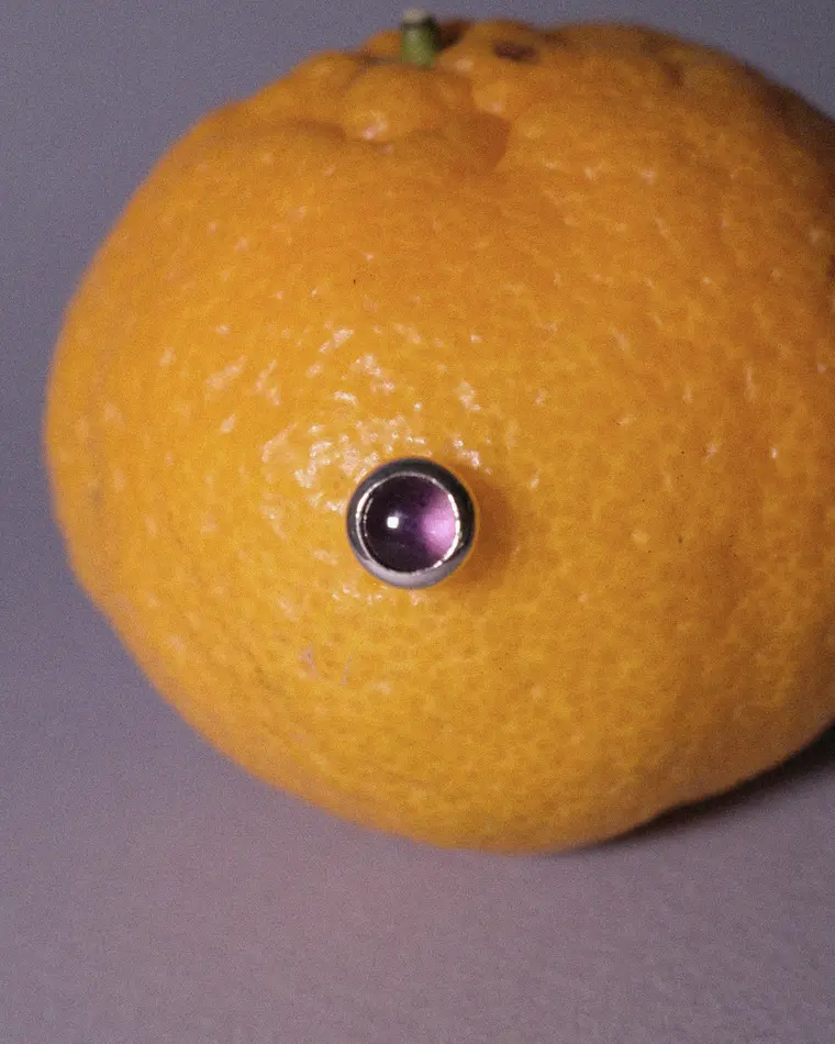 моносерьга alpha с аметистом