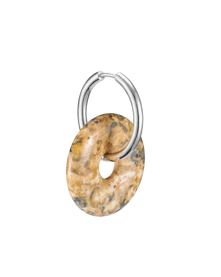 моносерьга bagel из яшмы