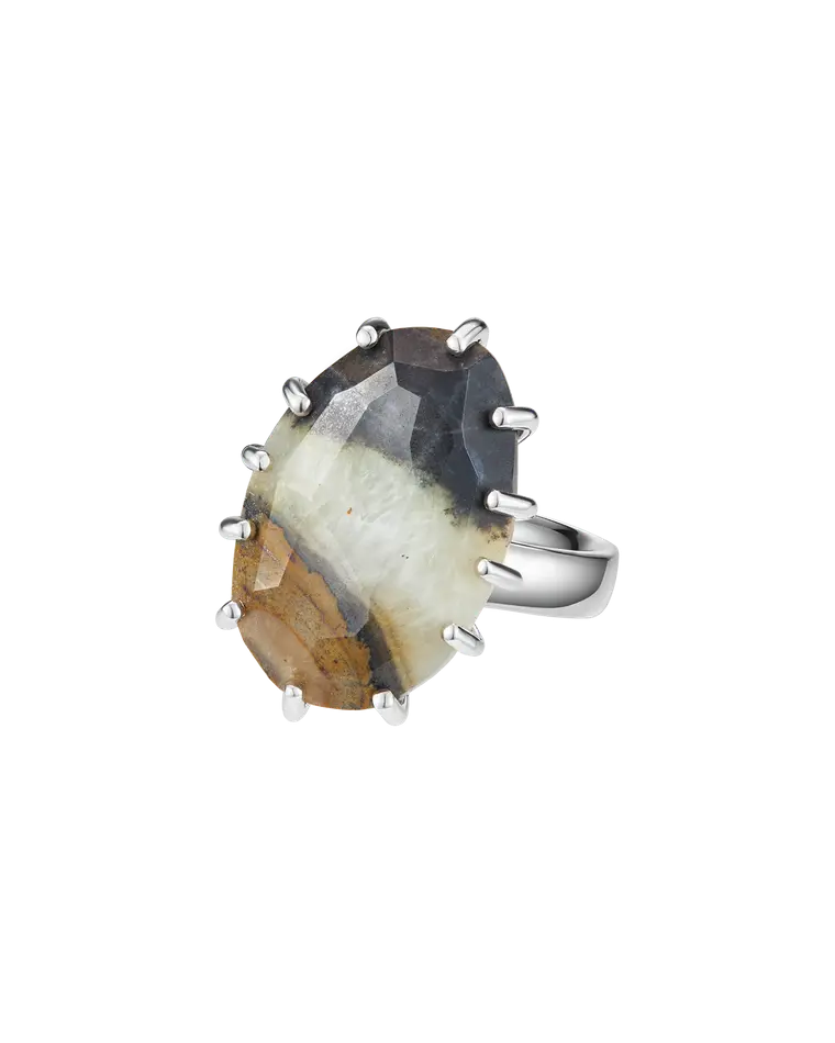 кольцо silent shore 18 размер  (амазонит)