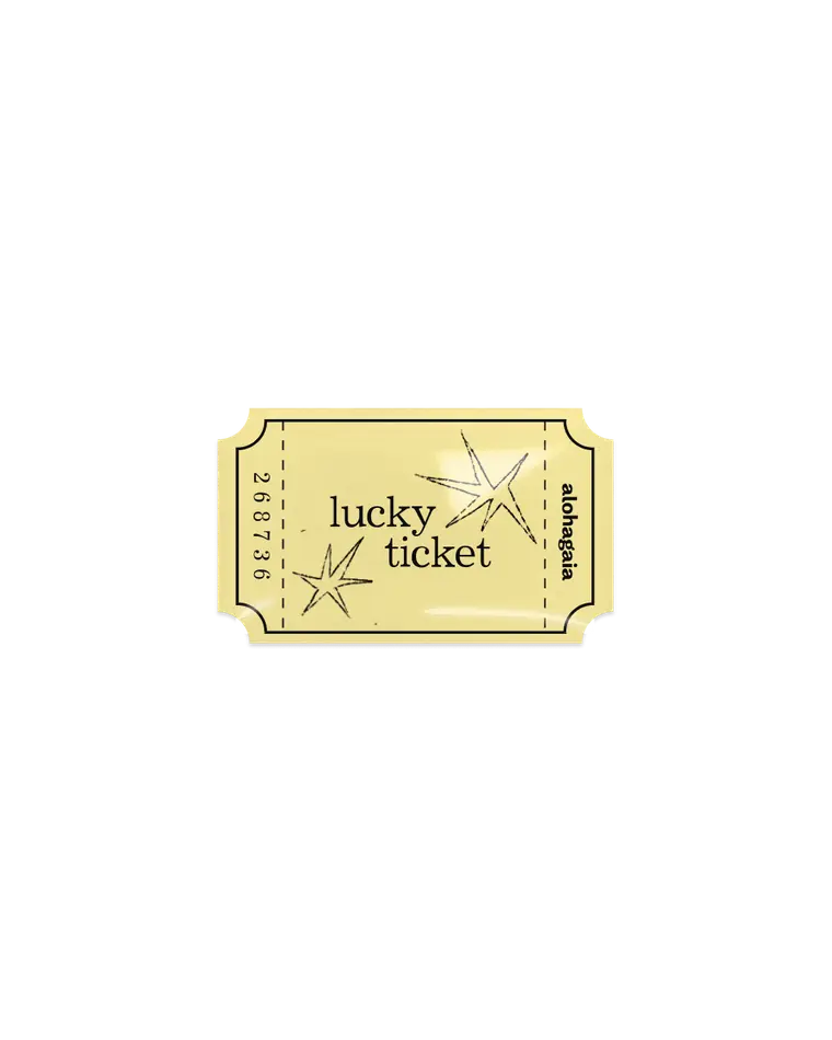 объемный стикер LUCKY TICKET