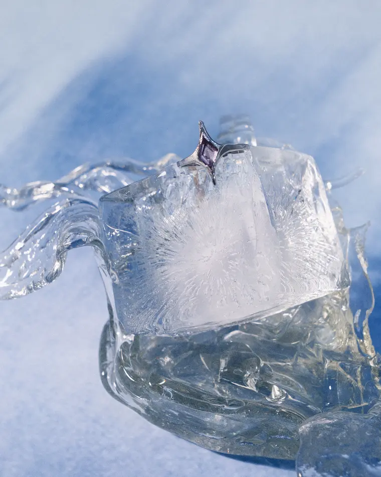 кольцо mar с аметистом (родирование)