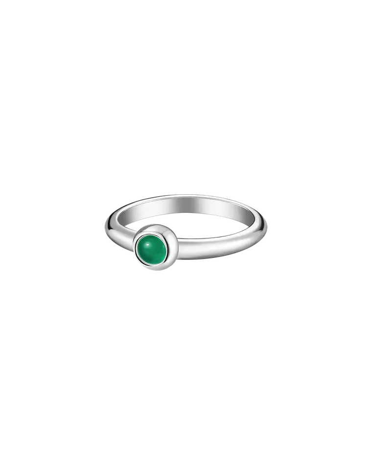 кольцо BETA с зеленым ониксом