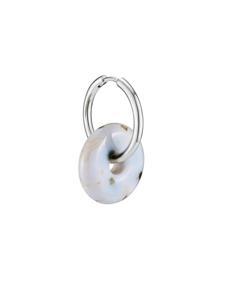моносерьга bagel из яшмы