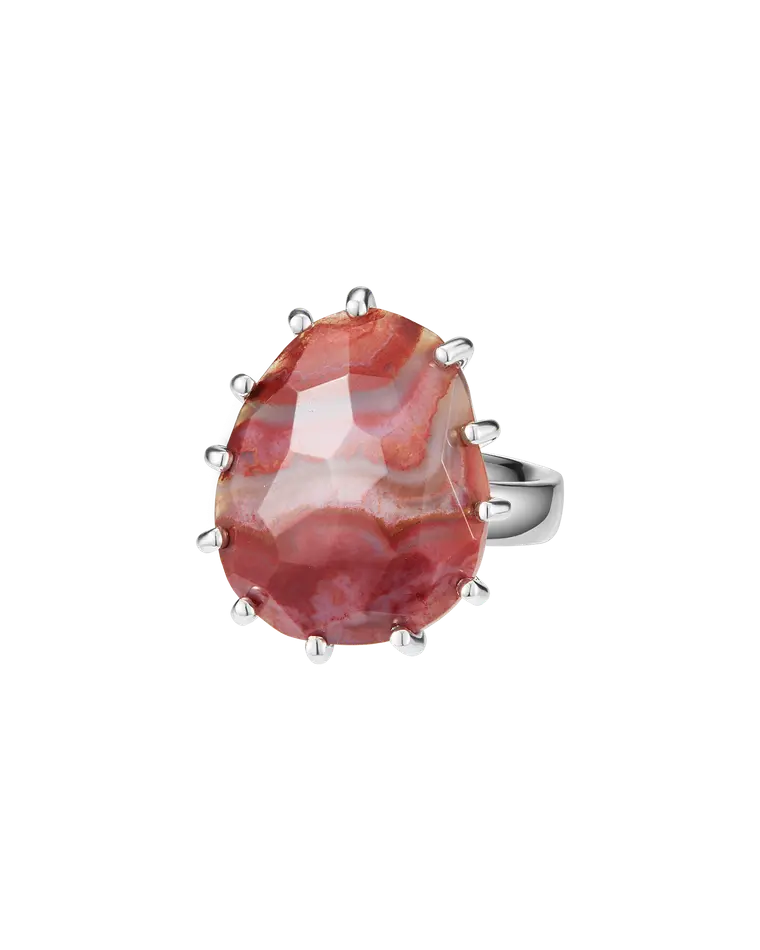 кольцо land of fire 17 размер (агат)