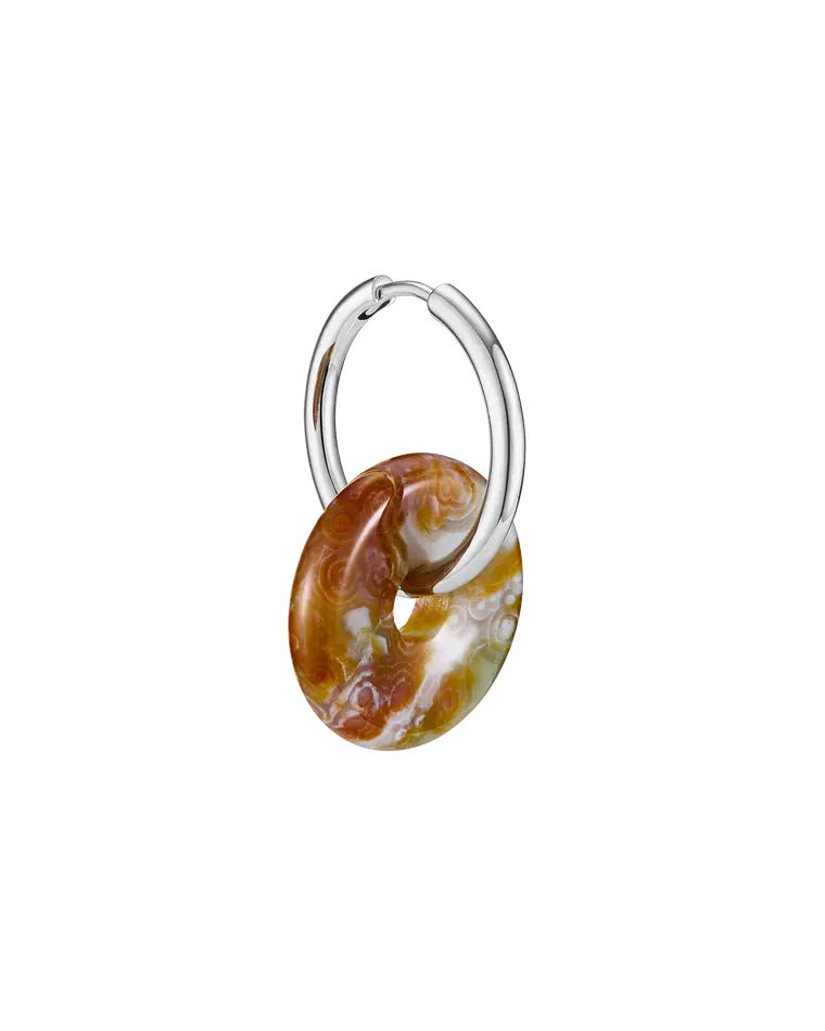 моносерьга BAGEL из яшмы
