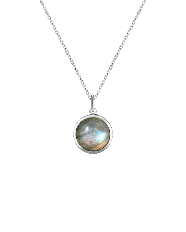 подвеска cabo с лабрадоритом на цепочке 45-50 см