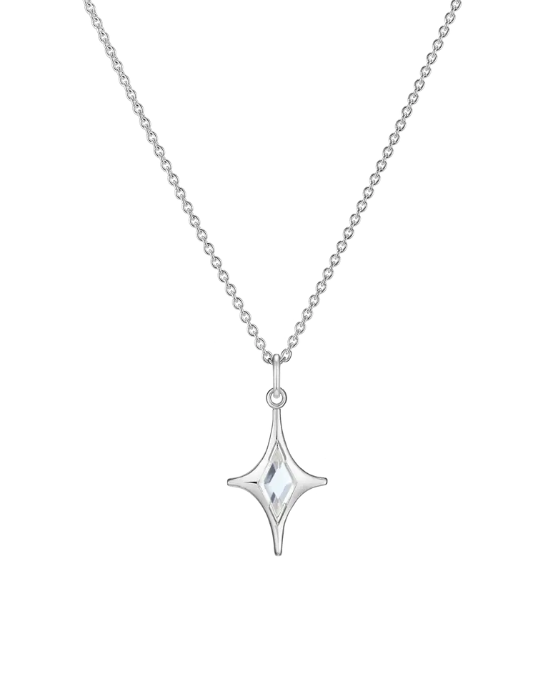 подвеска mar с горным хрусталем на цепочке 45-50 см