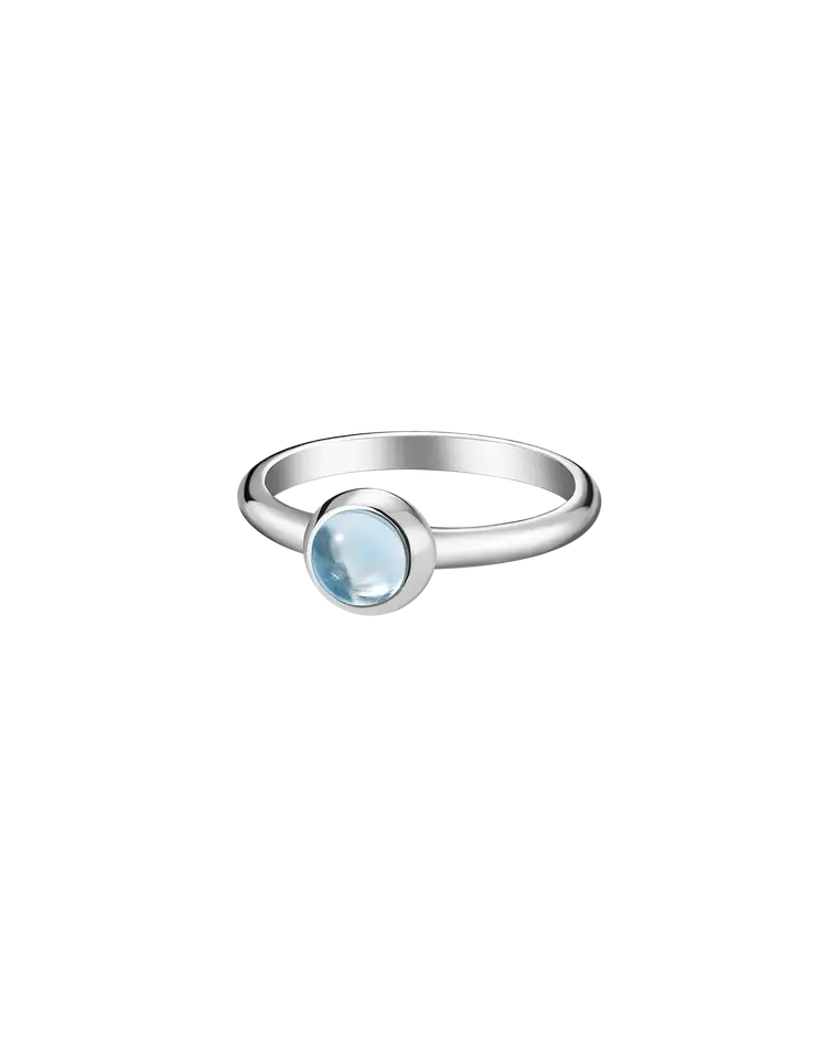 кольцо ALPHA с голубым топазом