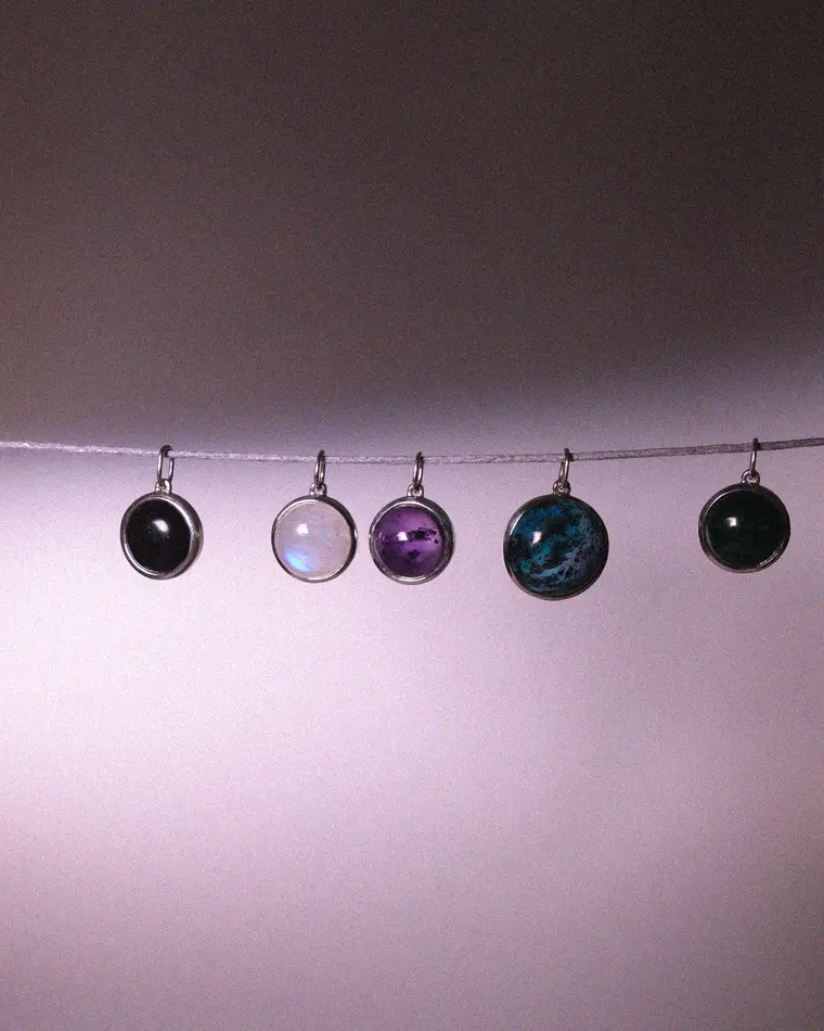 подвеска cabo с лунным камнем на цепочке 45-50 см