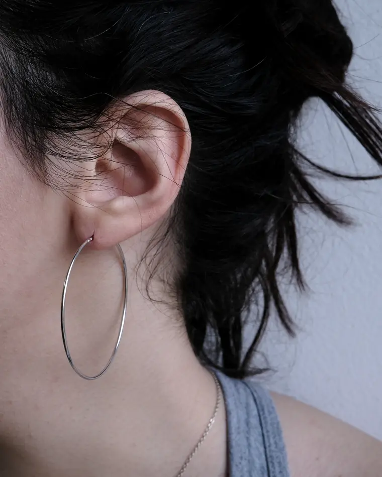 серьги конго 50 мм (родирование)