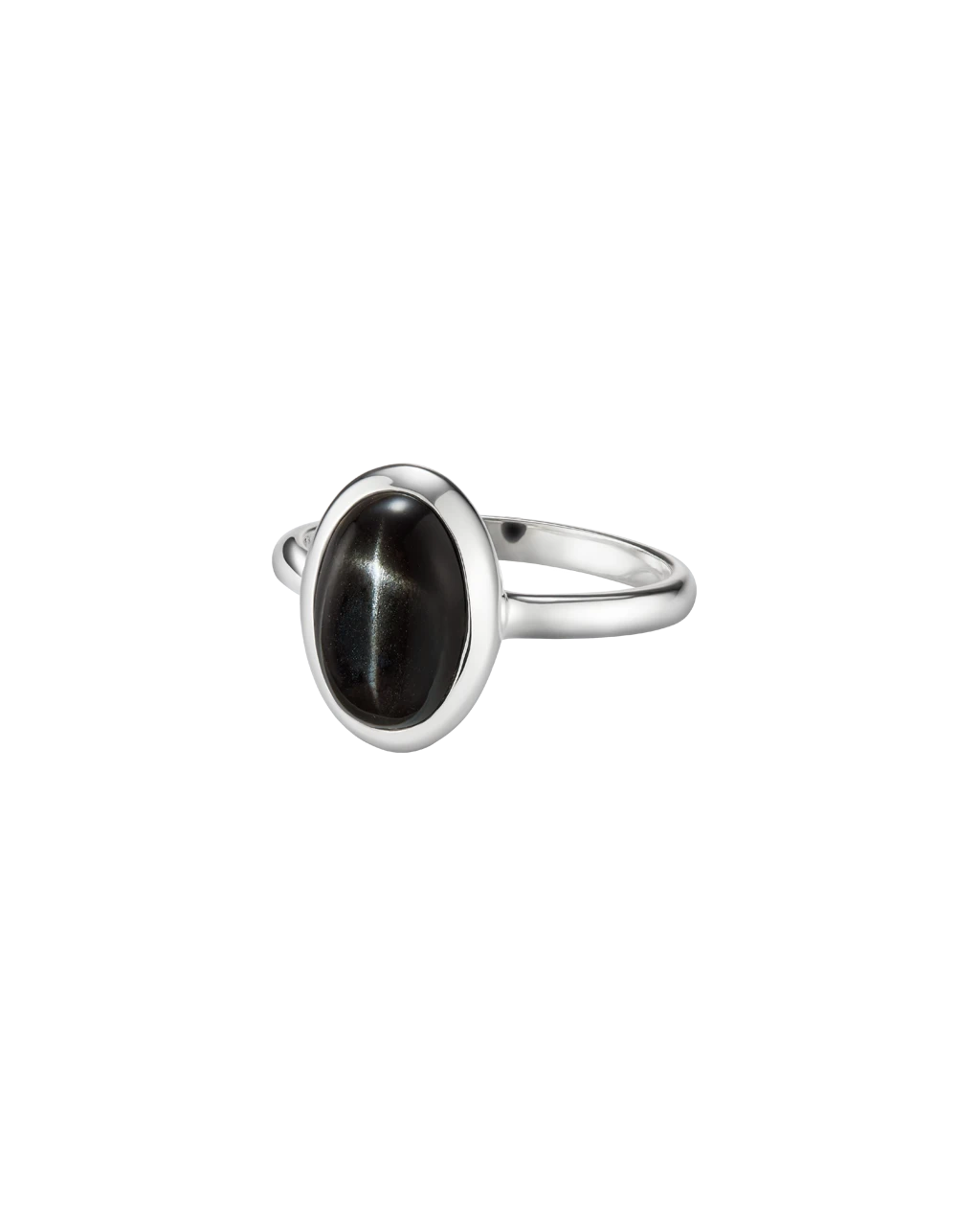 кольцо OMEGA с черным звездчатым диопсидом