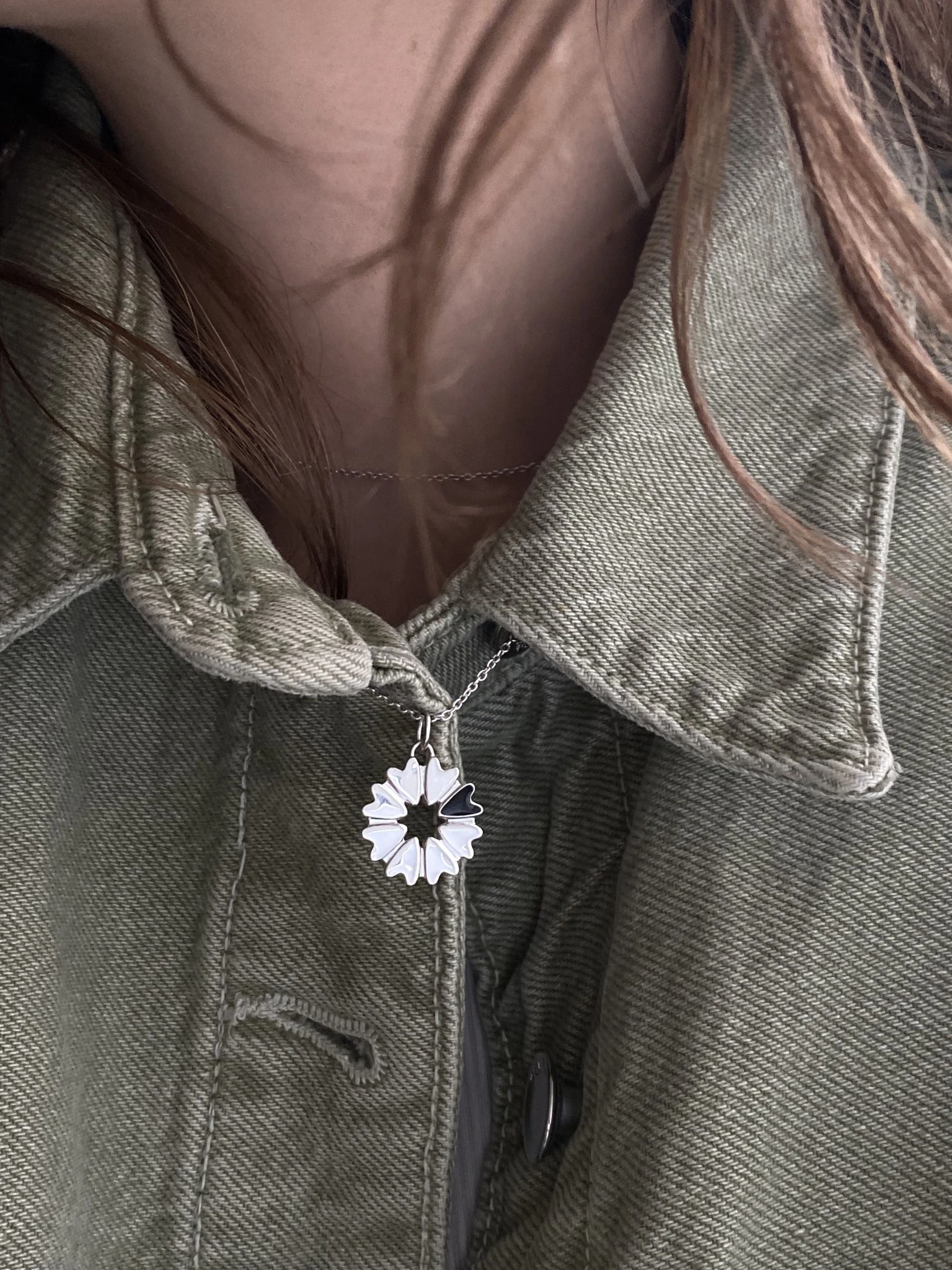 подвеска FLOVER с черной эмалью подвеска FLOVER с черной эмалью