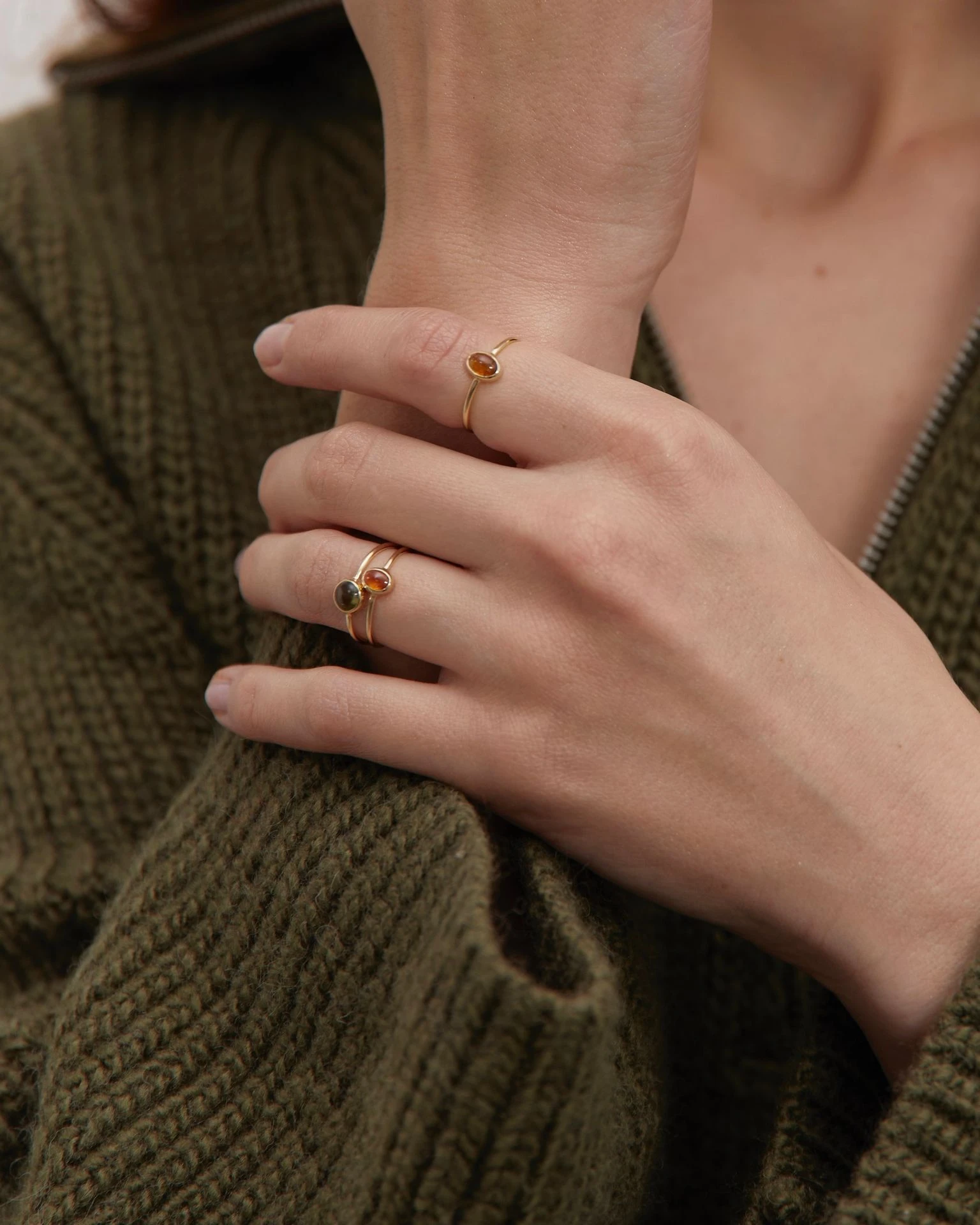 lab173 кольцо с турмалином 16 размера (лимонное золото)