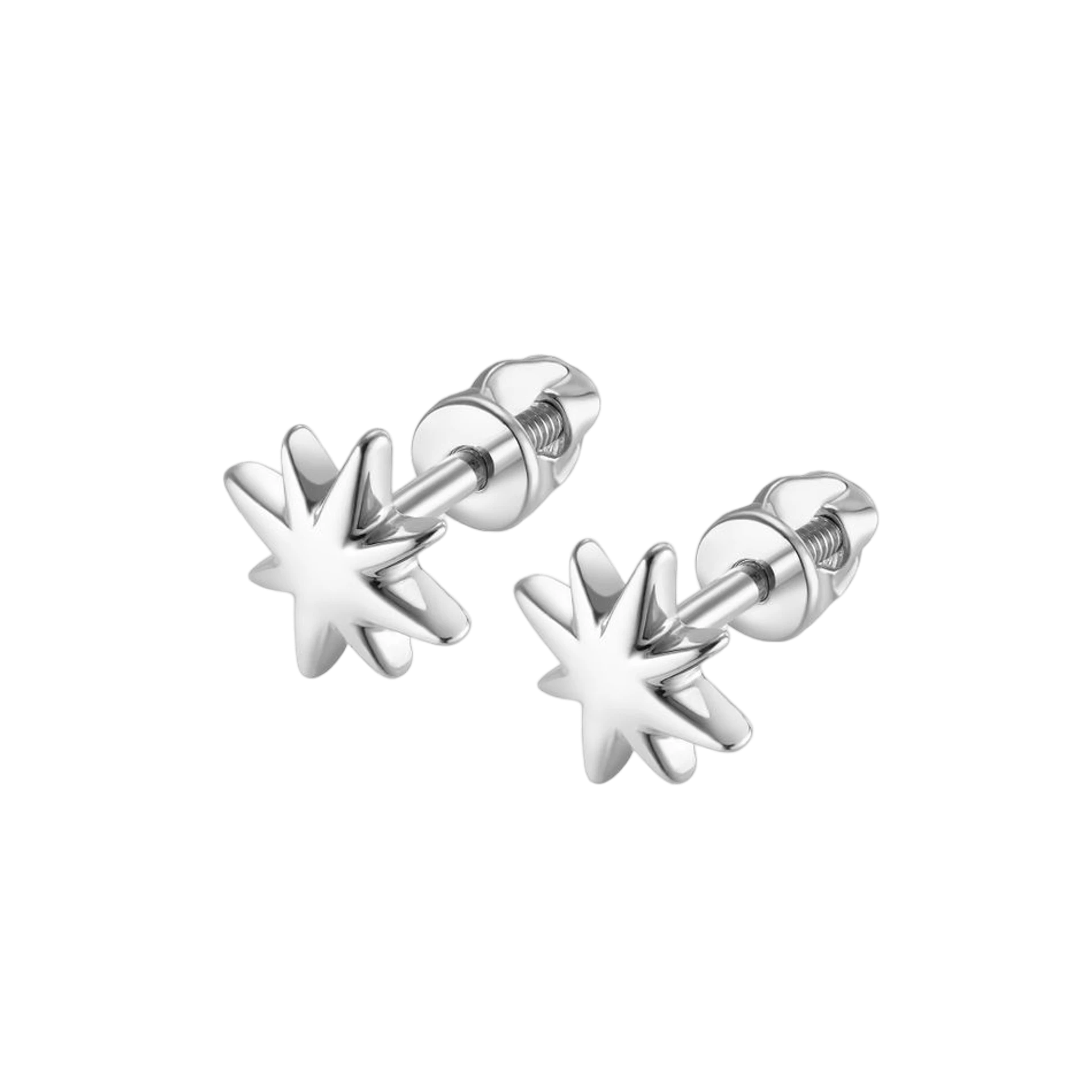 серьги на закрутке star