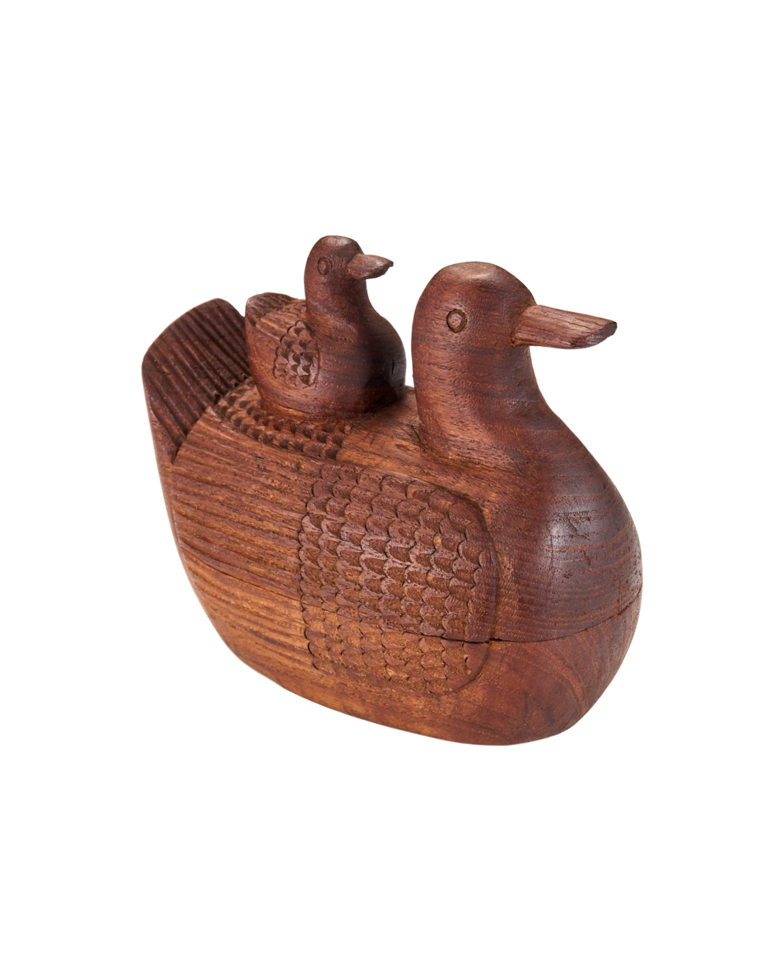 шкатулка в виде утки с утенком