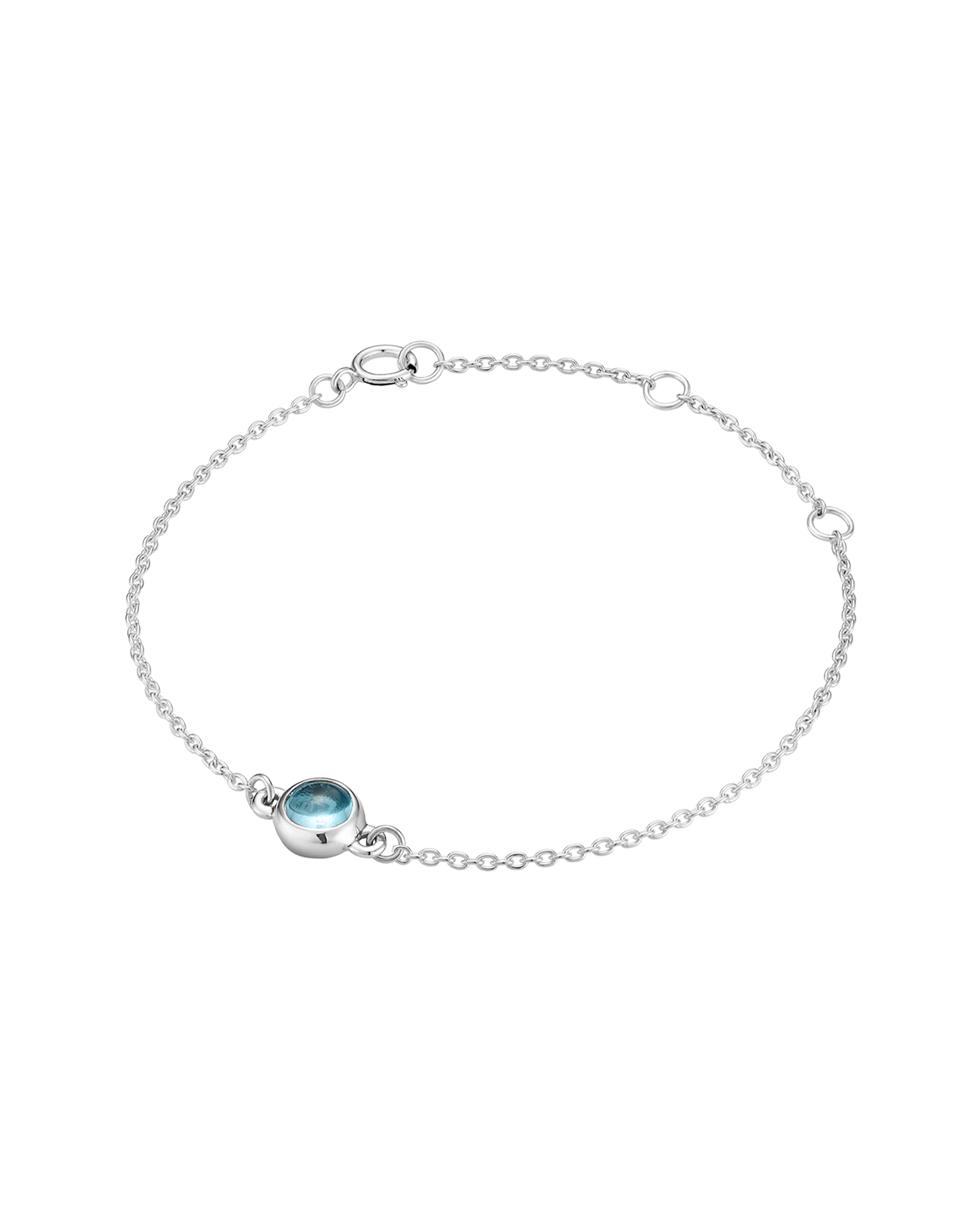 браслет alpha с голубым топазом (родирование)