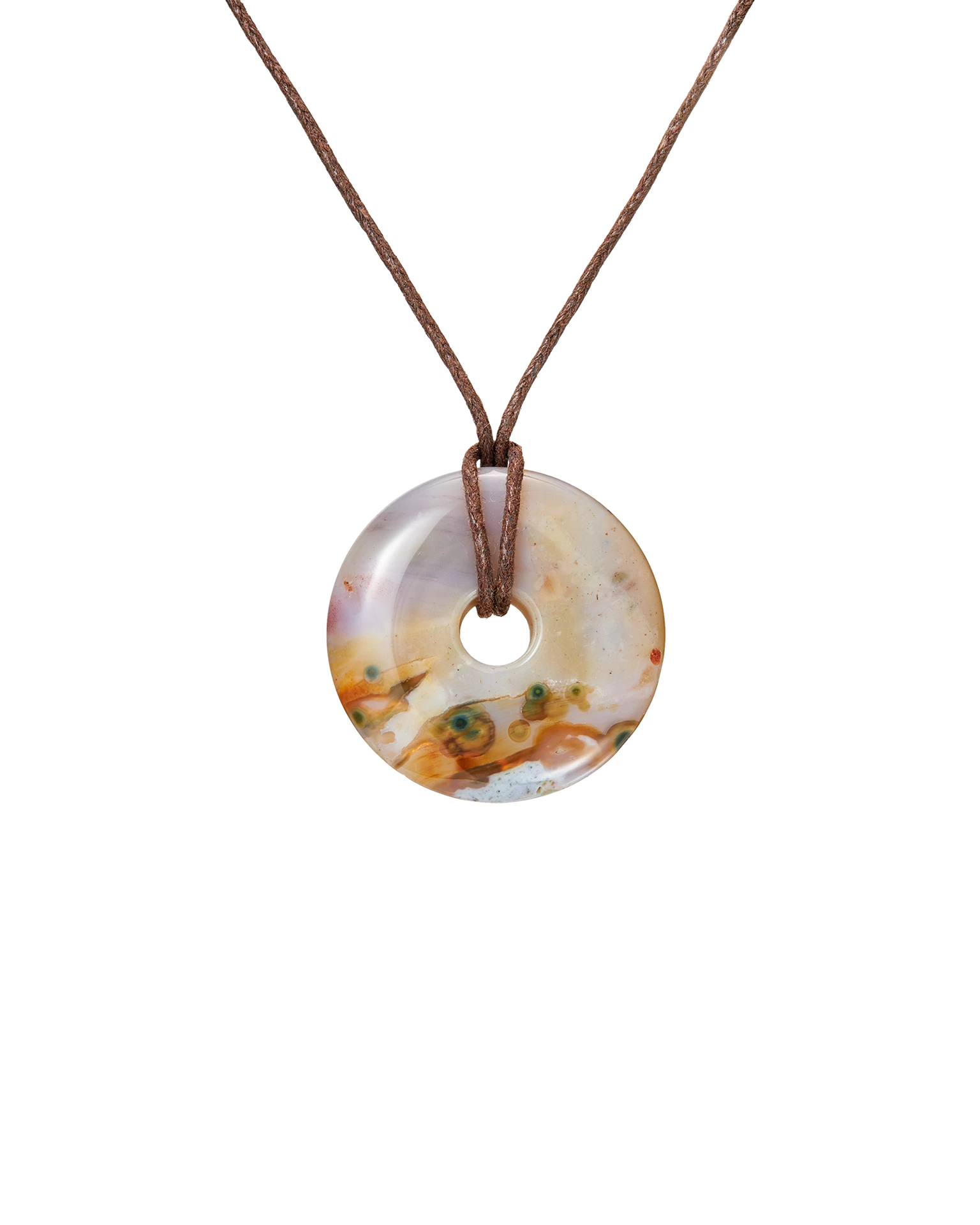 подвеска bagel из яшмы на шнурке