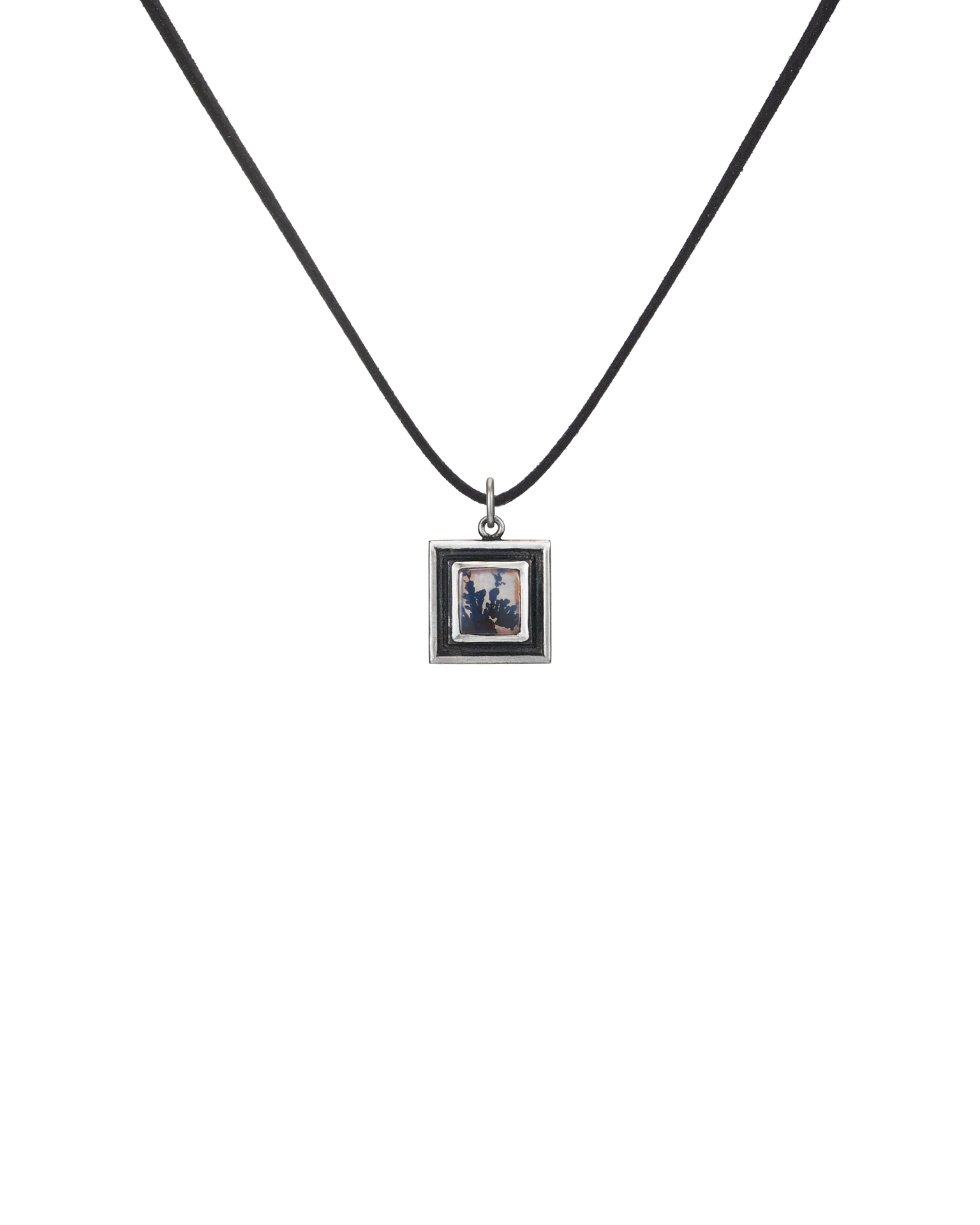 подвеска-картина с дендритовым агатом