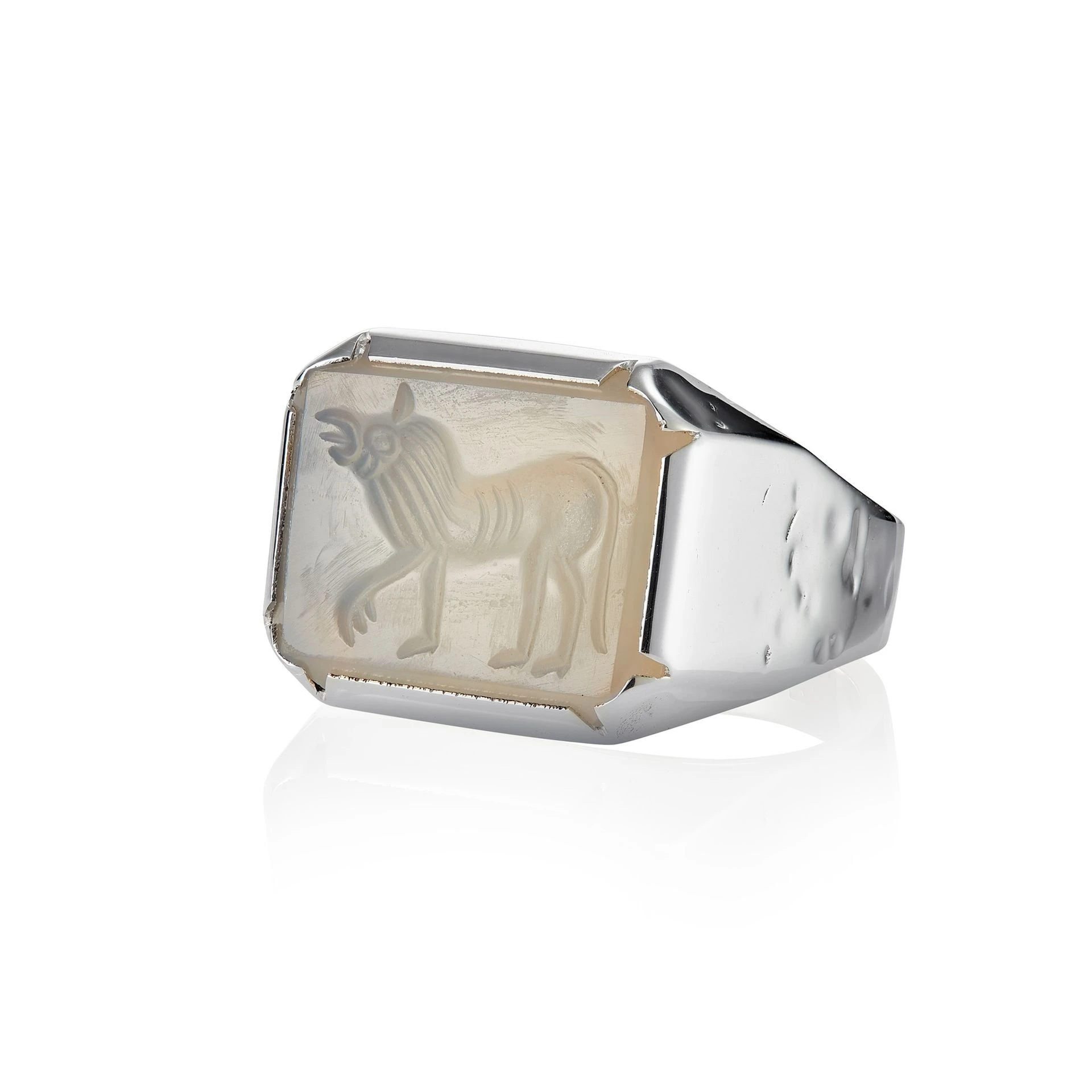 lab134 кольцо-печатка с инталией 20.5 (кварц)