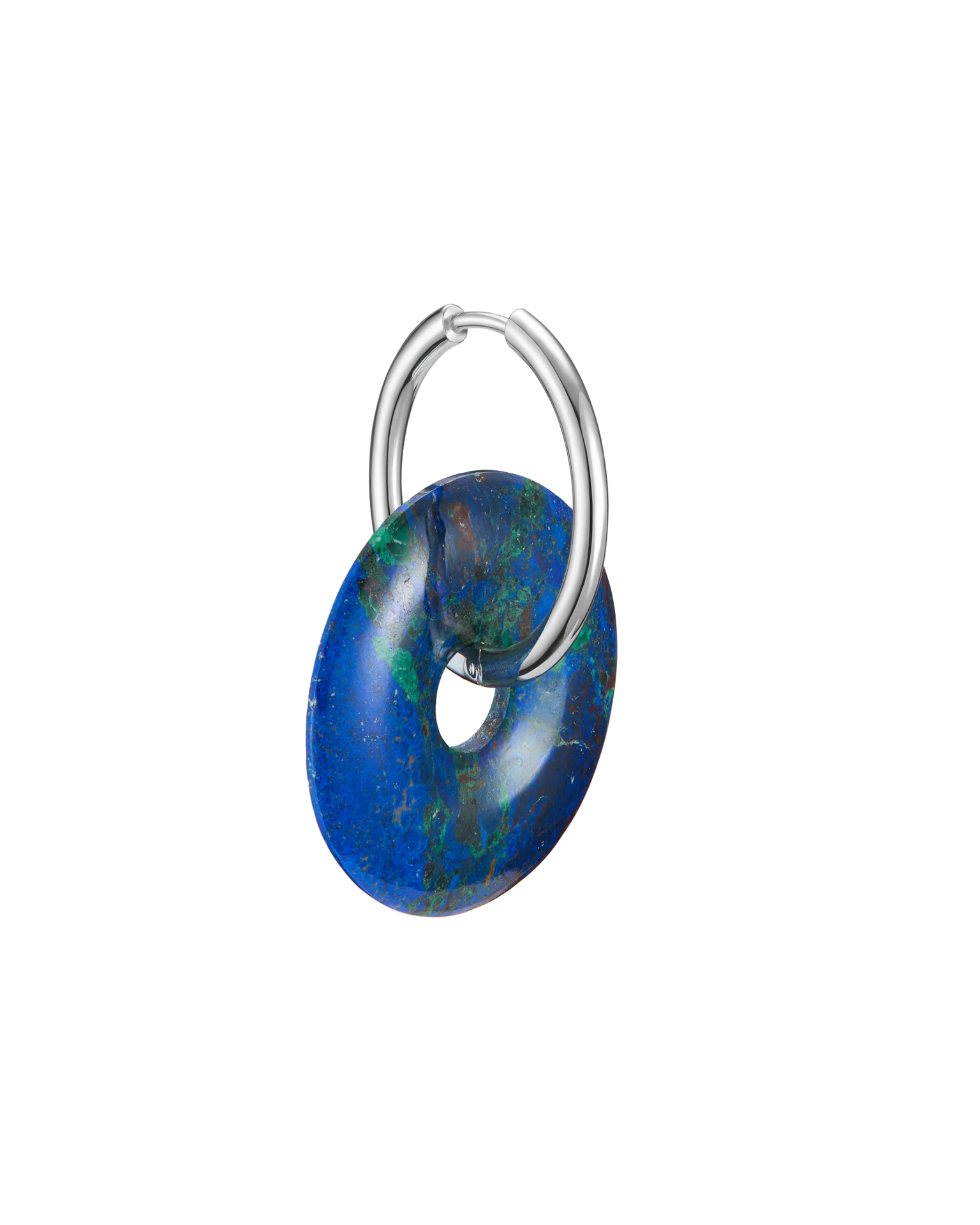 моносерьга bagel из азуромалахита (l)