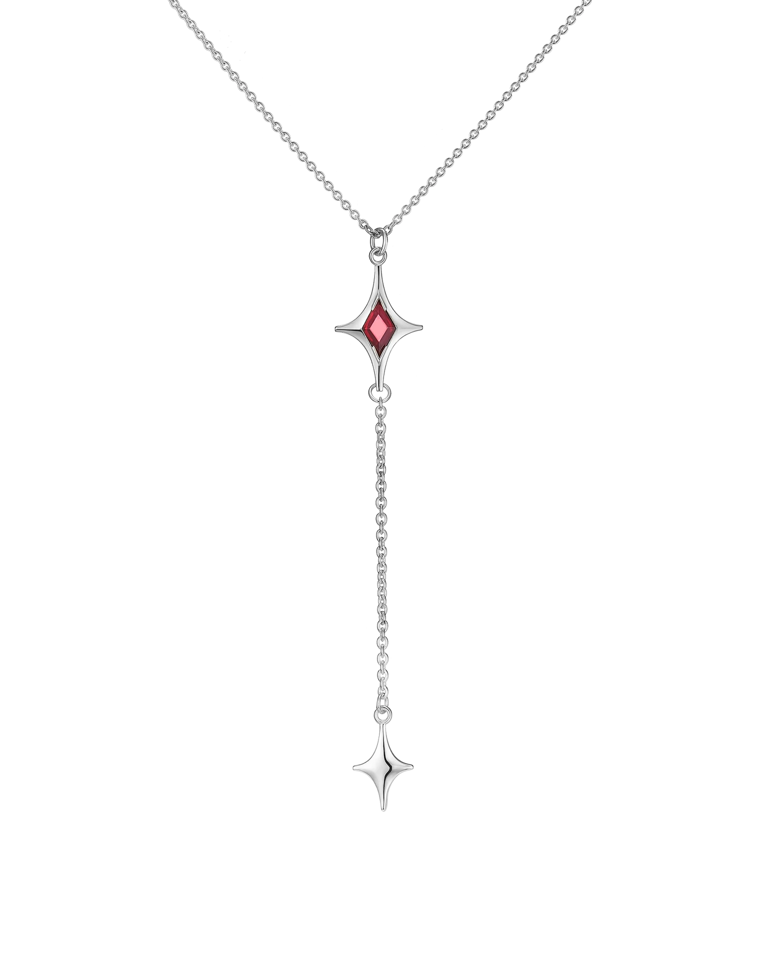 подвеска-галстук mar с красным гранатом