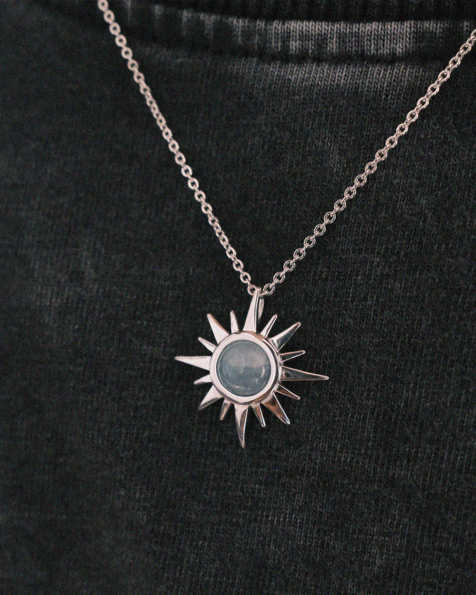 подвеска polar с аквамарином