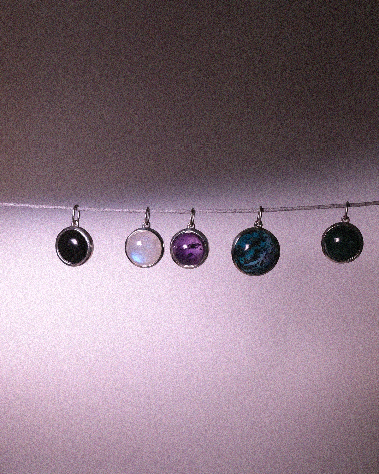 подвеска cabo с лабрадоритом на цепочке 45-50 см