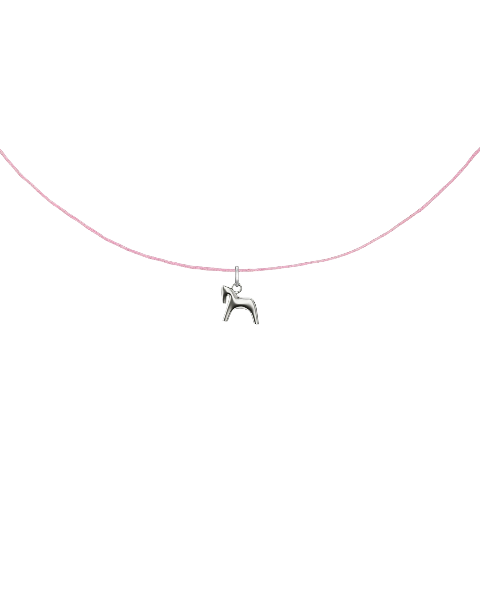 подвеска burdo из стали на хлопковом розовом шнурке