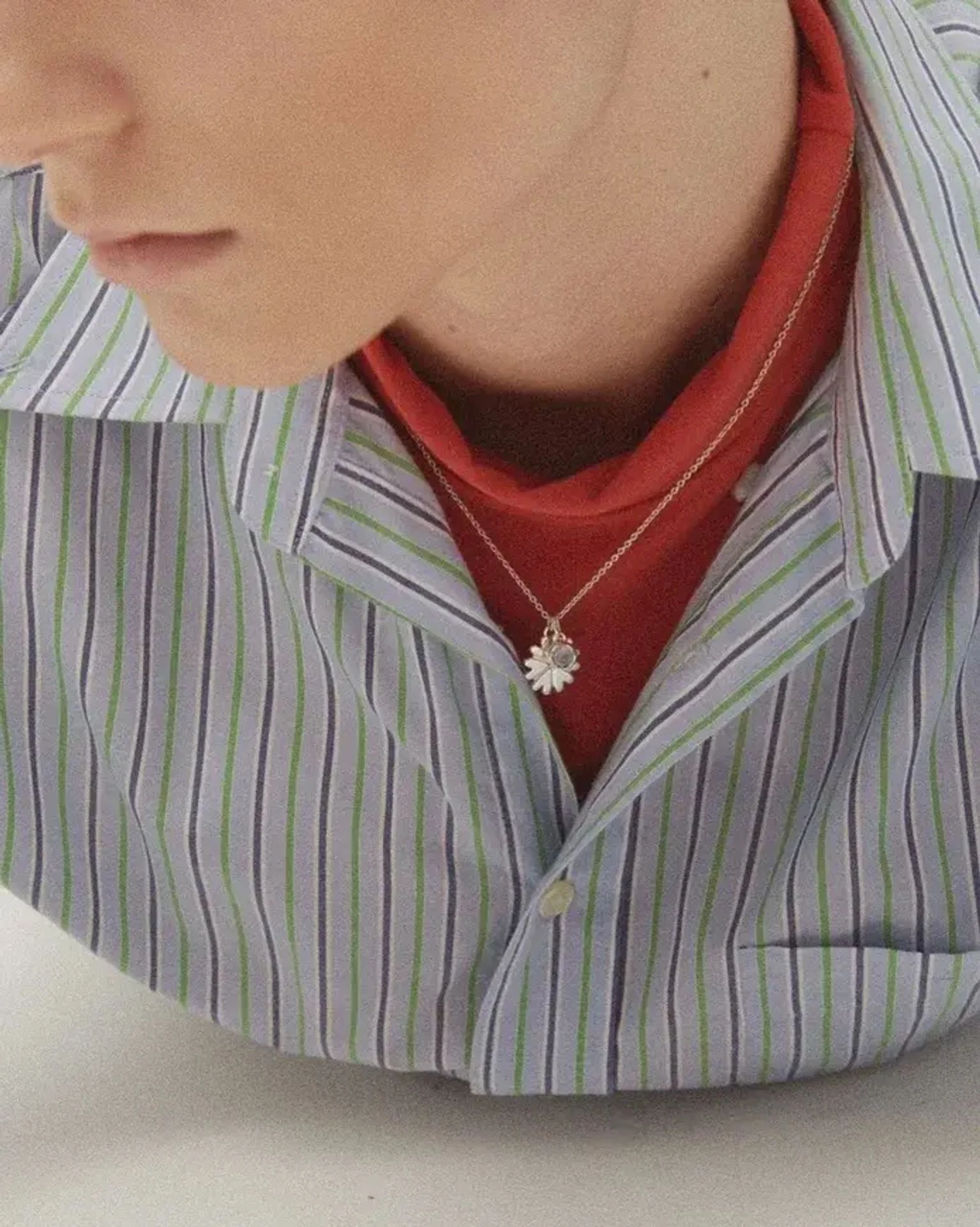 подвеска alpha с голубым топазом (родирование)