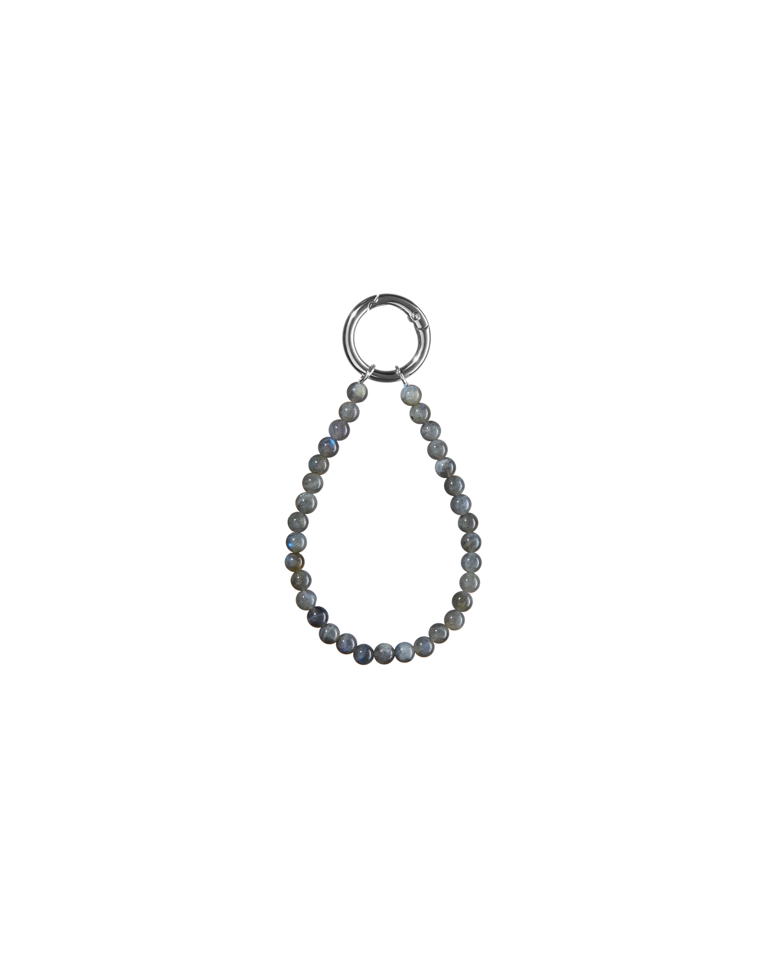 брелок из бусин полярная ночь размер s (лабрадорит)