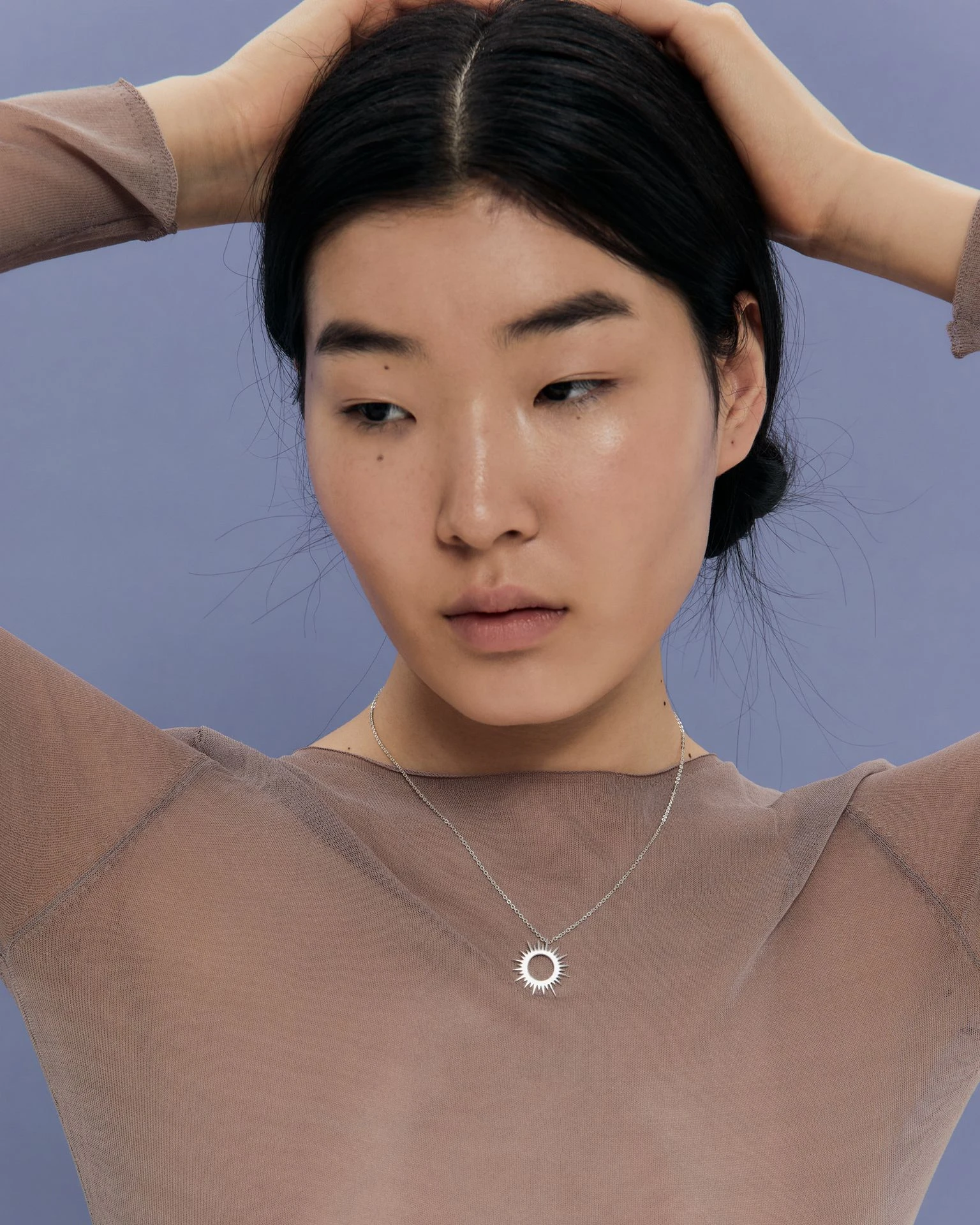 подвеска corona на цепочке 55-60 см (родирование)