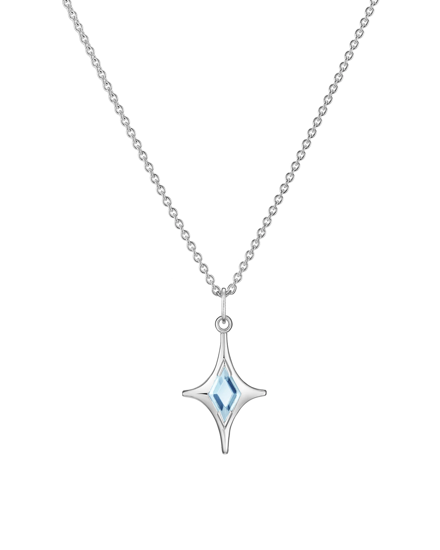 подвеска mar c голубым топазом на цепочке 45-50 см