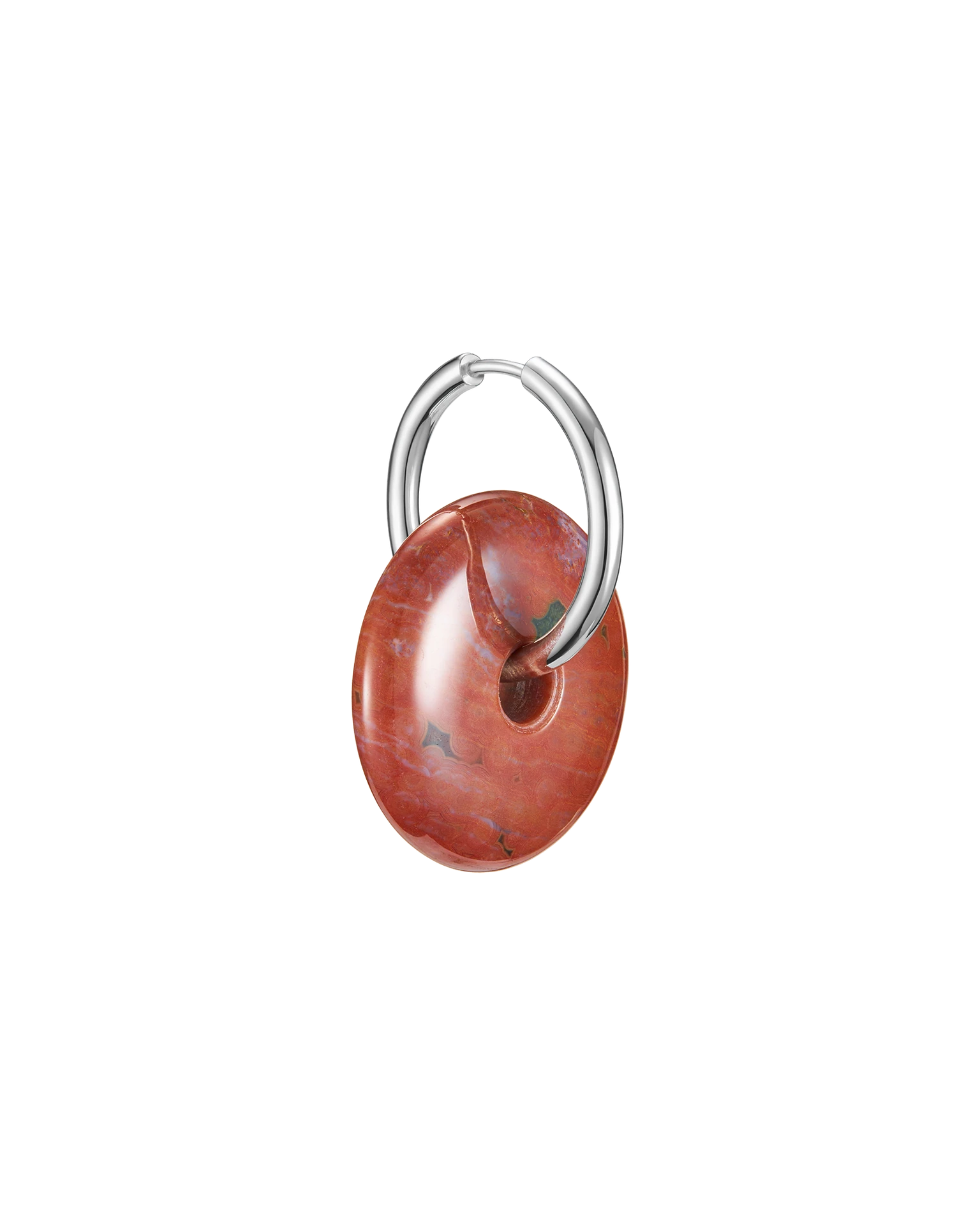 моносерьга bagel из яшмы