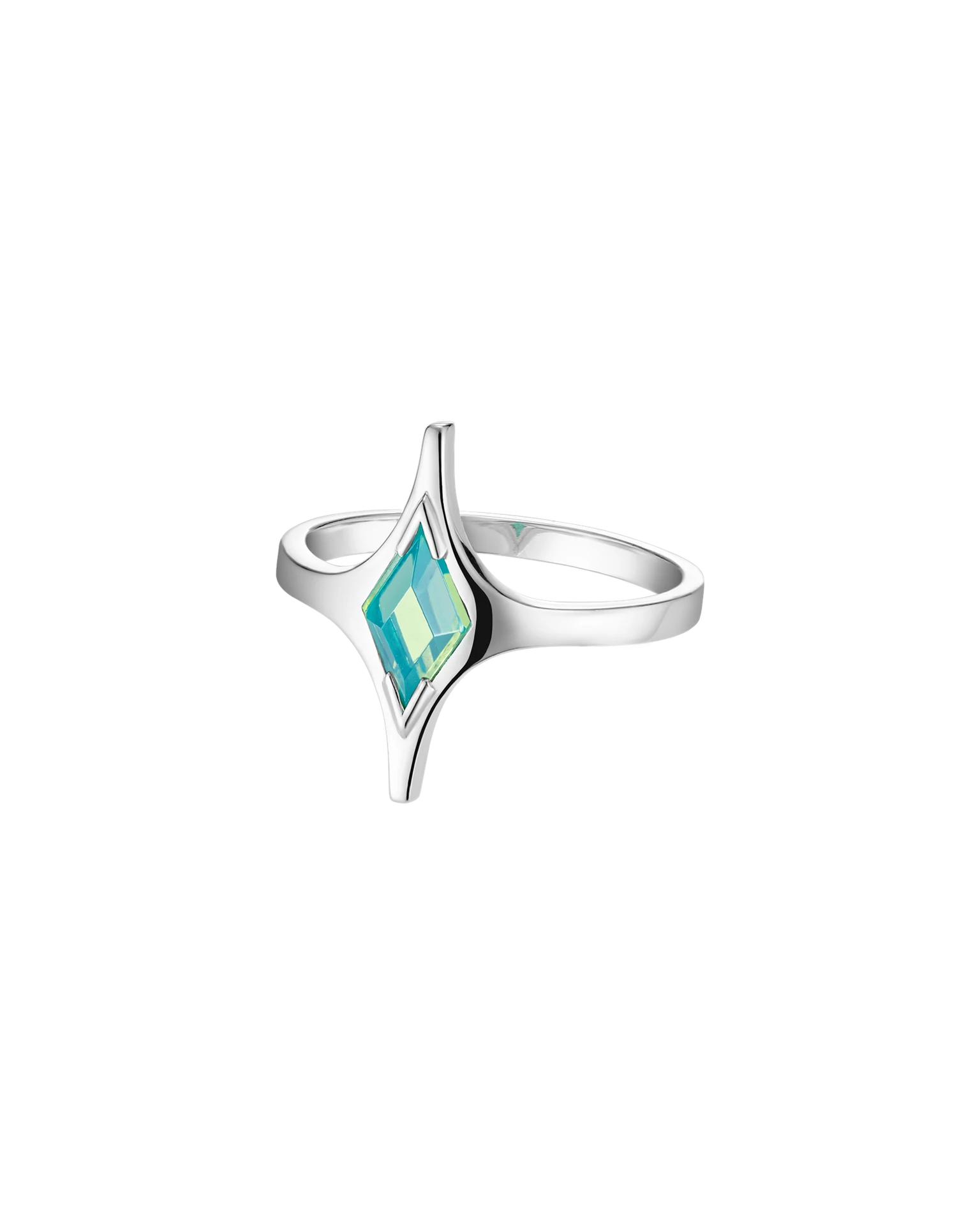 кольцо mar с зеленым опалом (родирование)